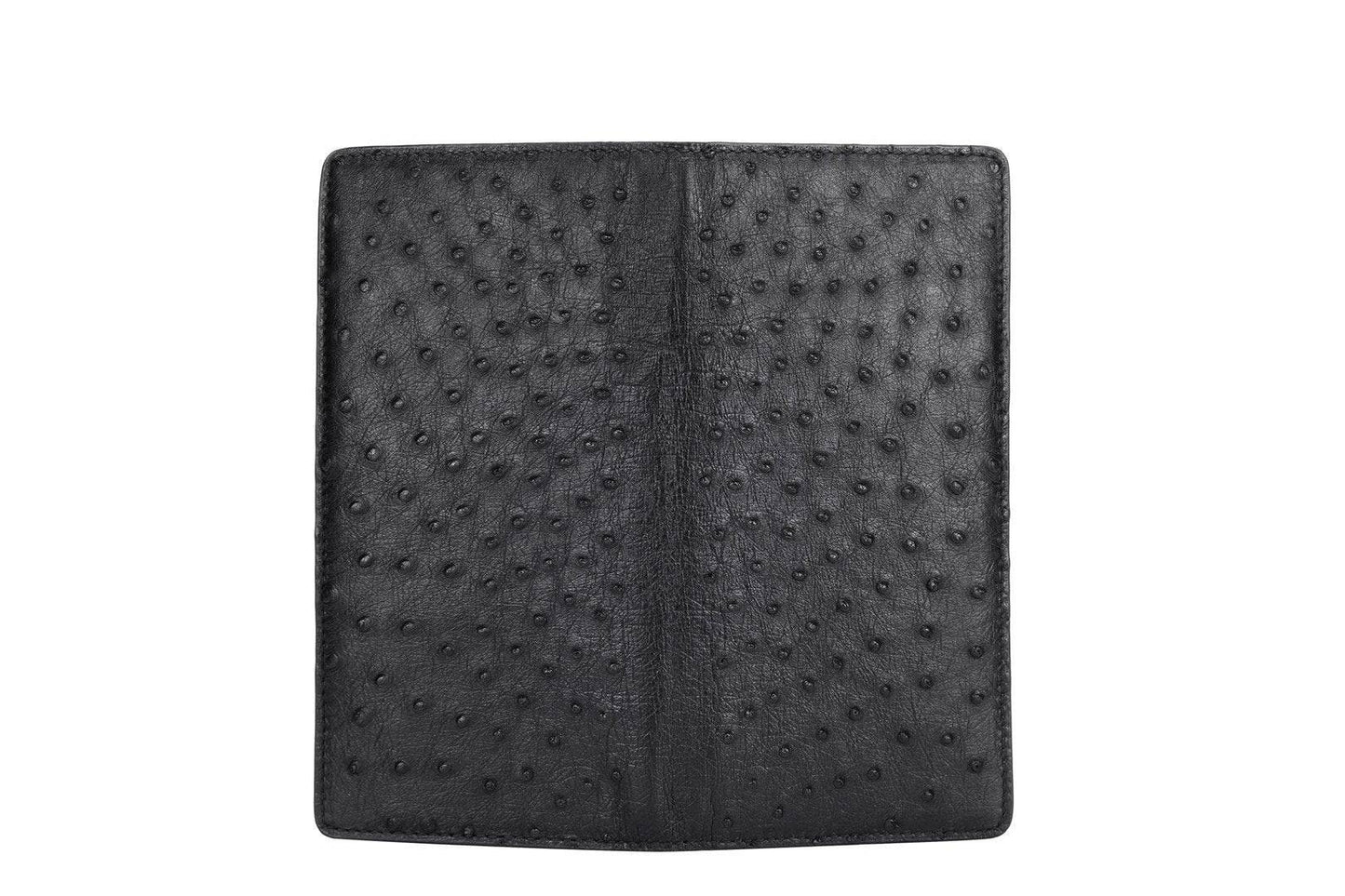 Mens Ostrich Leather Large Volumn Credit Card Clutch Wallet Bags