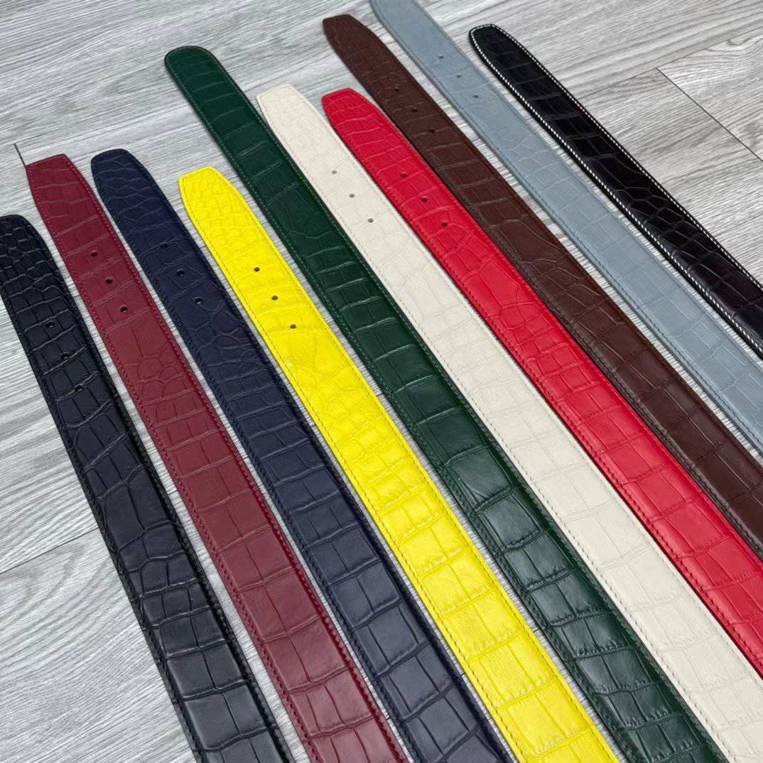 Preorder Matt Nile Crocodile Skin Leather Belt