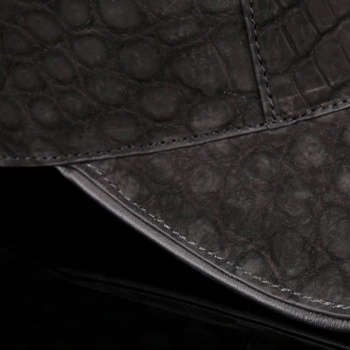Nile Nubuck Crocodile Skin Leather Baseball Cap