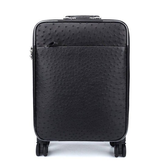Ostrich  Leather 4-Wheeled Travelling Luggage Bags