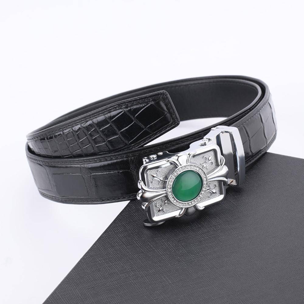 Preorder Crocodile Skin Leather Belt Without Buckle,with holes