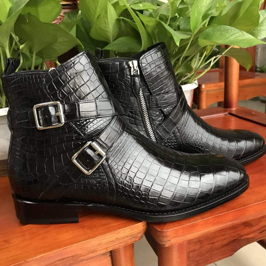 Preorder  Exotic Genuine Crocodile Belly Leather Troy  Boot
