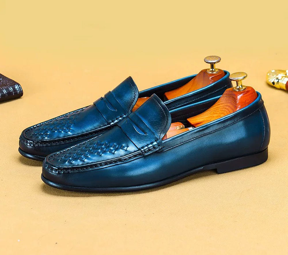 Preorder Men's Driving Leather Shoes, Men Casual Loafer Shoes