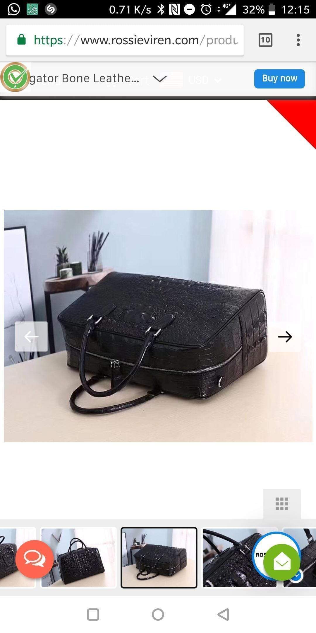 Preorder Mens FULL  Vintage  Crocodile Belly Leather  Weekender Travel Bag