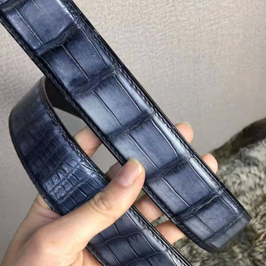 Preorder Vintage Hand Painted Crocodile  Leather Belt