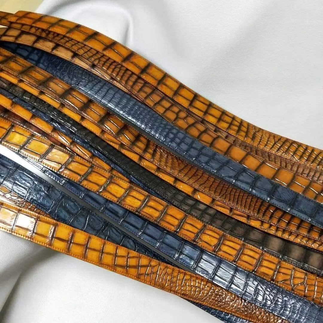 Retro crocodile Leather Crossbody Laptop Business Bag