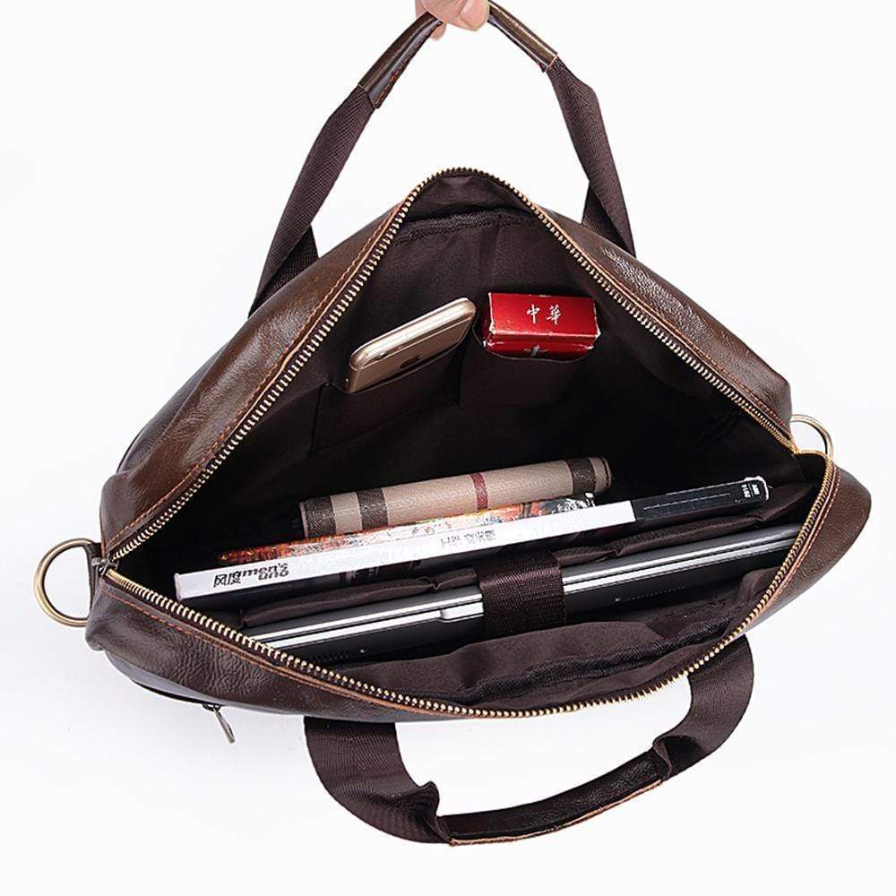 Rossie Viren Handmade Vintage Leather Briefcase For Men