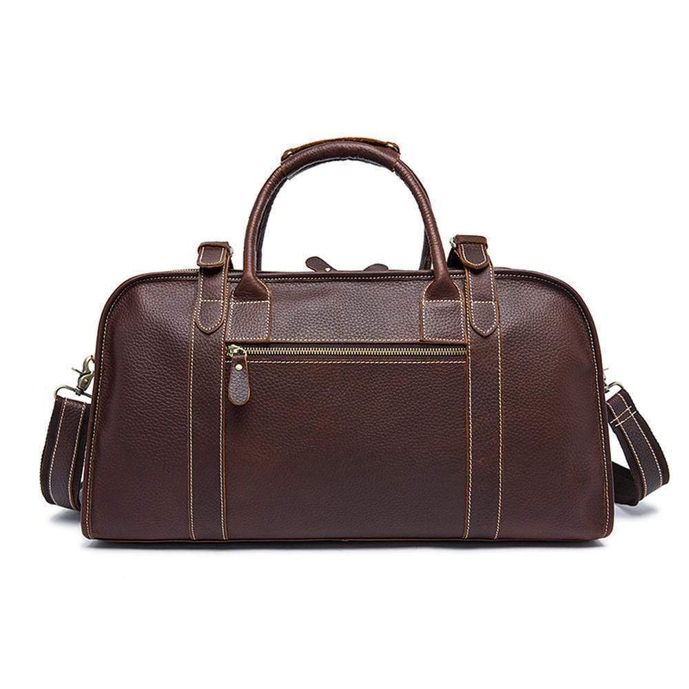 Rossie Viren  Men's  Large Capacity Leather Travel Bag