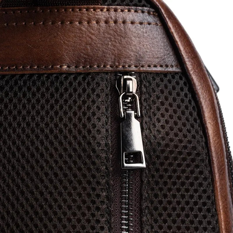 Rossie Viren Women's Retro Genuine Leather Large Backpack, Leather Rucksack, Leather Knapsack ,Office Bag,Travel Backpack