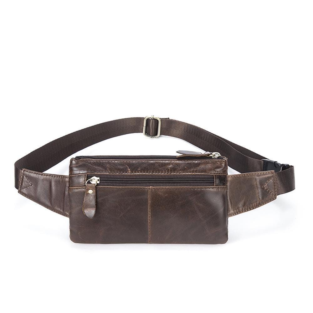 Rossie Viren Vintage Calfskin Leather Waist Bag,Fanny Pack,Belt Bag