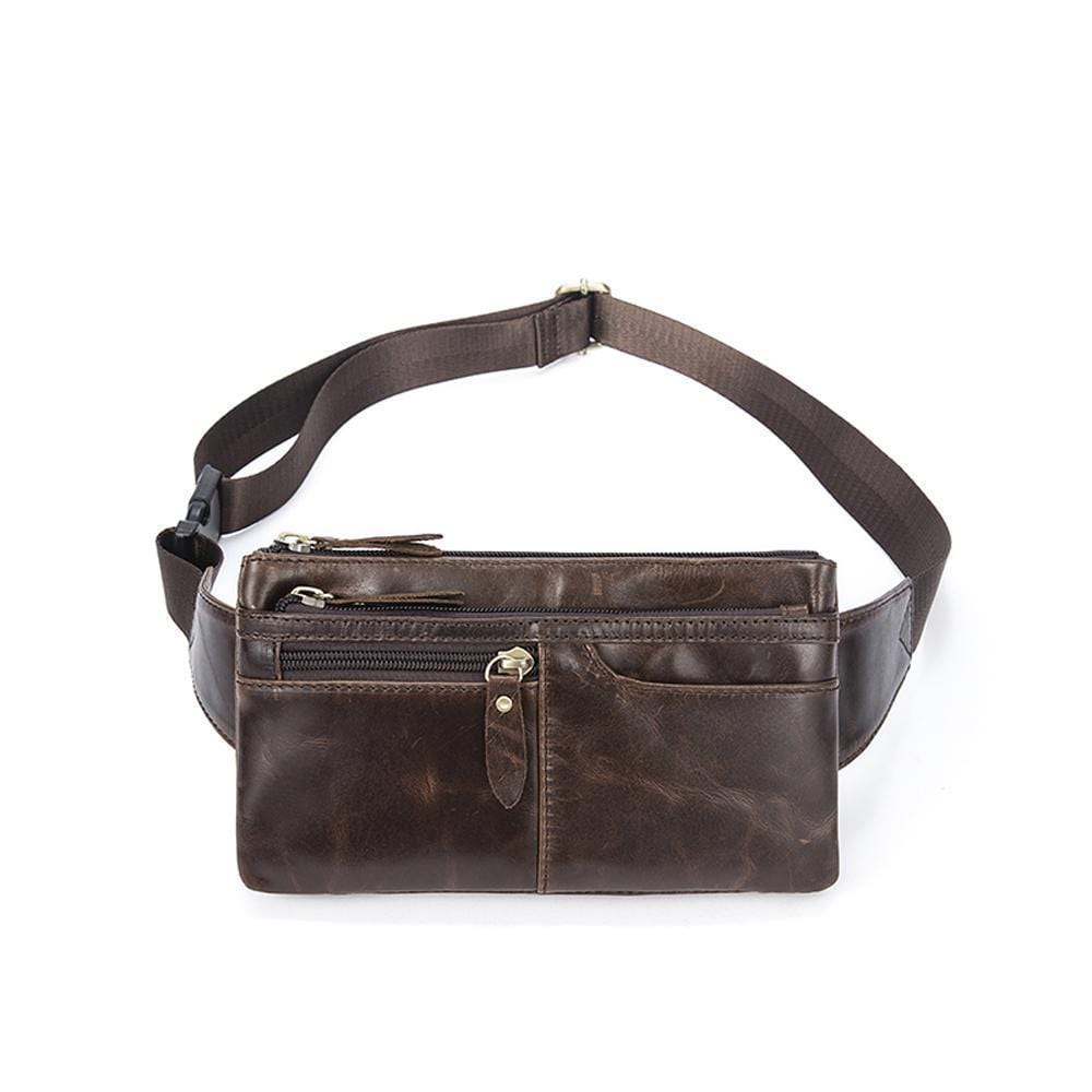 Rossie Viren Vintage Calfskin Leather Waist Bag,Fanny Pack,Belt Bag