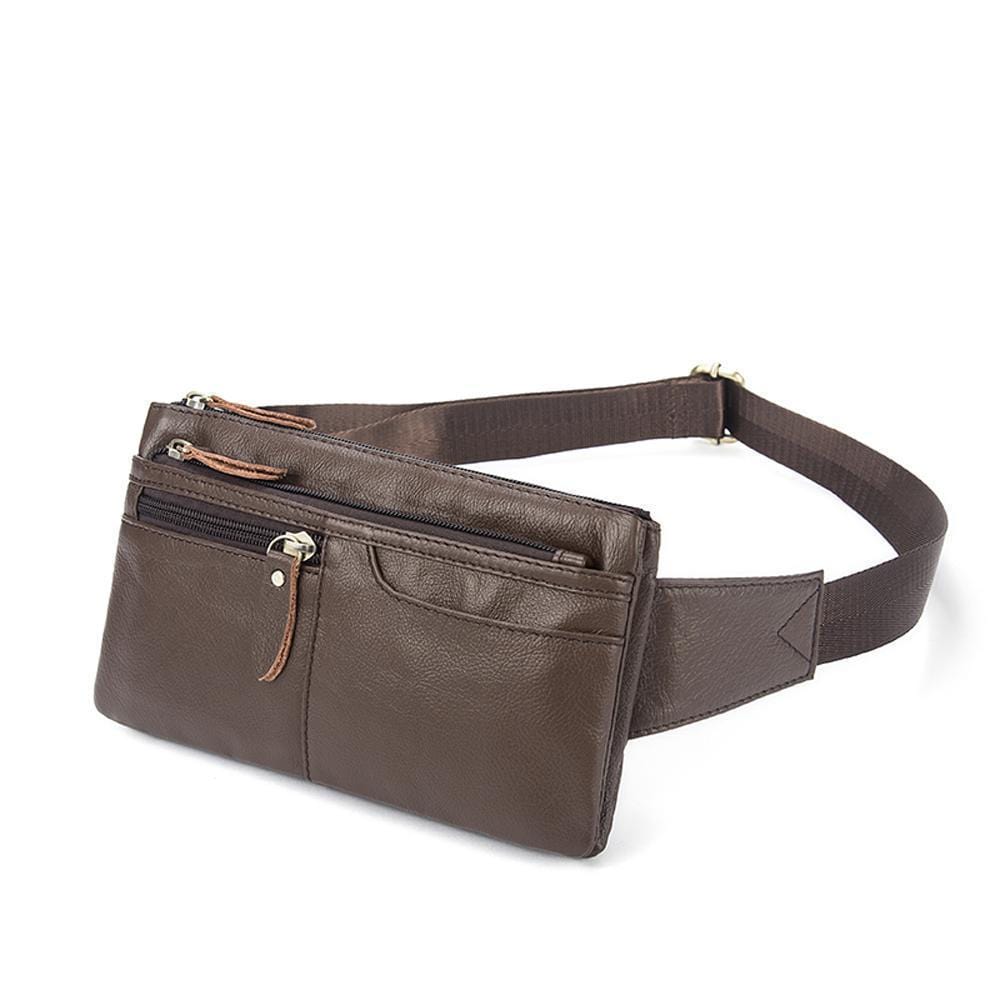 Rossie Viren Vintage Calfskin Leather Waist Bag,Fanny Pack,Belt Bag