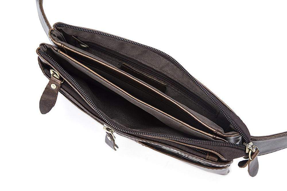 Rossie Viren Vintage Calfskin Leather Waist Bag,Fanny Pack,Belt Bag