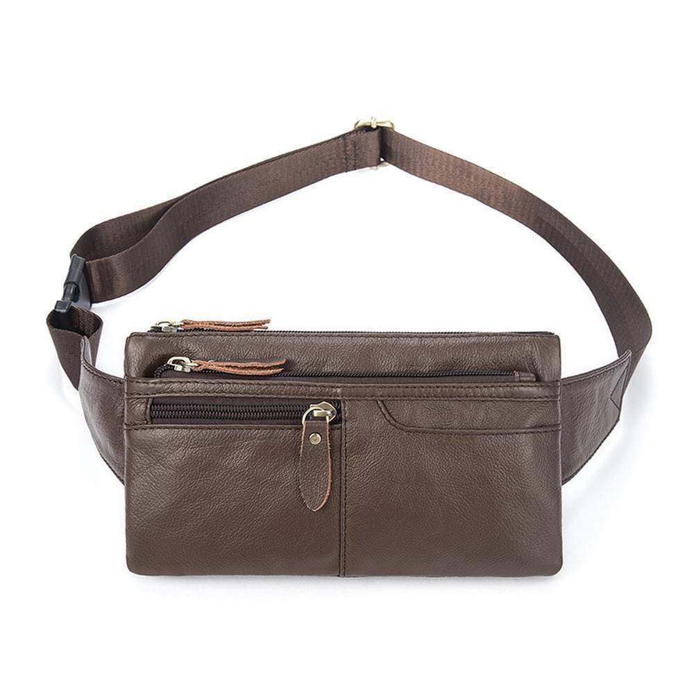 Rossie Viren Vintage Calfskin Leather Waist Bag,Fanny Pack,Belt Bag