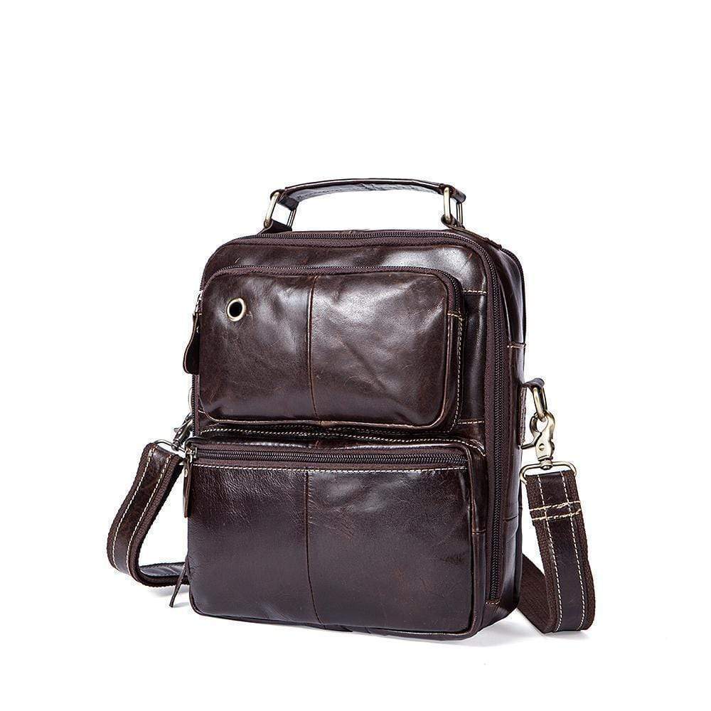 Rossie Viren Vintage Crossbody Bag Two Pockets Front With Grab Handle And Long Shoulder Strap