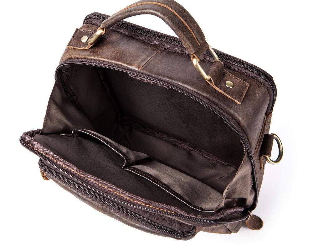 Rossie Viren Vintage Crossbody Bag Two Pockets Front With Grab Handle And Long Shoulder Strap