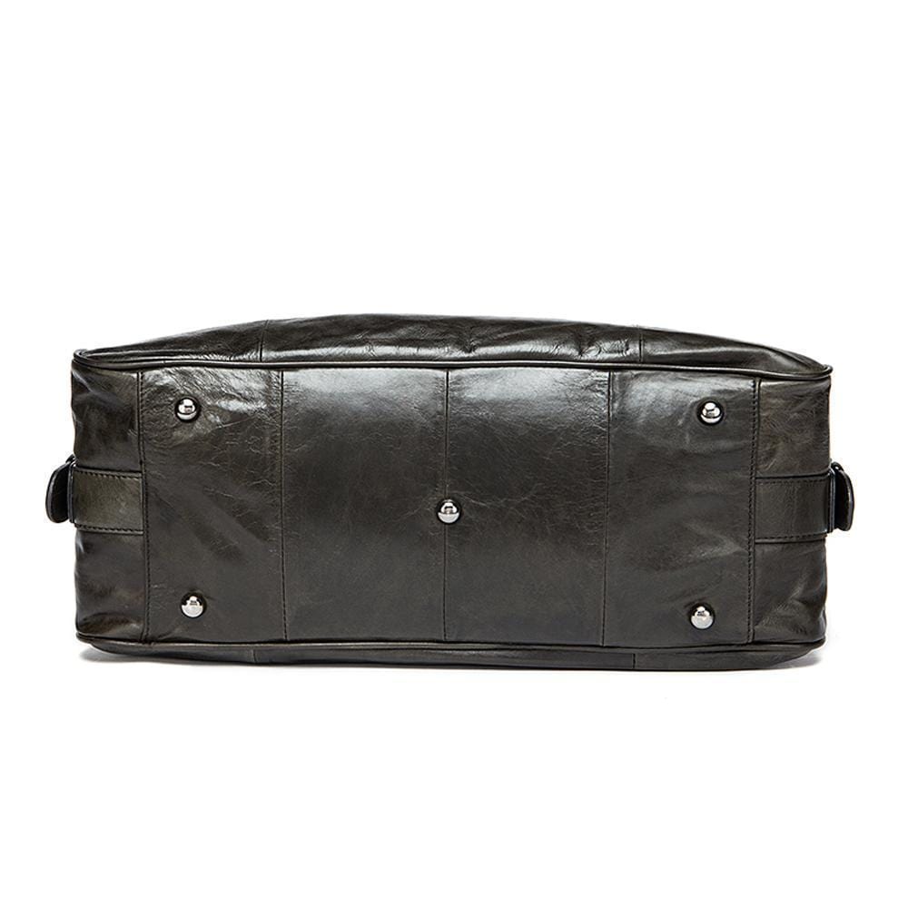 Rossie Viren Vintage Leather Large Travel Carry-All - Unisex Weekender Duffel Shoulder Bag