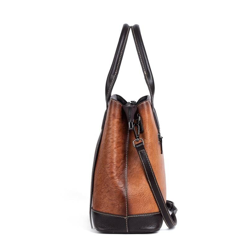 Rossie Viren Women's Women Leather Handbag Purse Top Handle Crossbody Bag Leather Tote Shoulder Bag
