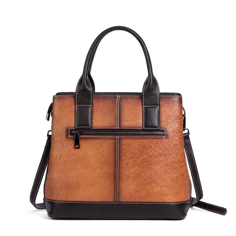 Rossie Viren Women's Women Leather Handbag Purse Top Handle Crossbody Bag Leather Tote Shoulder Bag