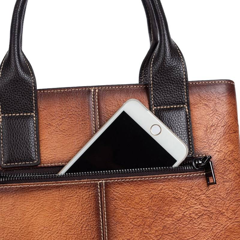 Rossie Viren Women's Women Leather Handbag Purse Top Handle Crossbody Bag Leather Tote Shoulder Bag
