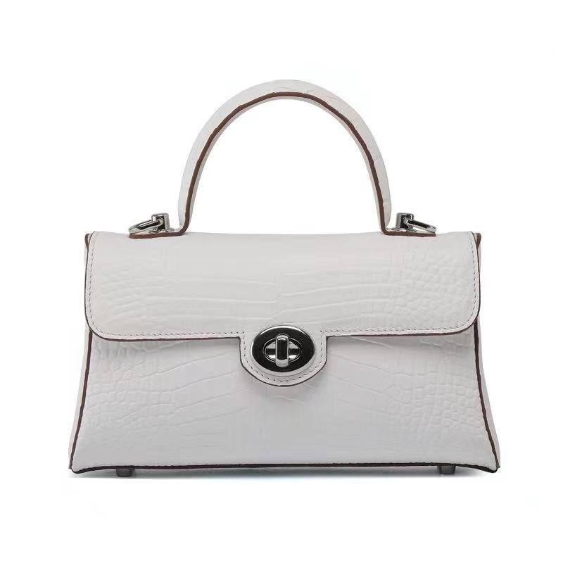 Small Matt Genuine Crocodile Leather Top Handle Bags