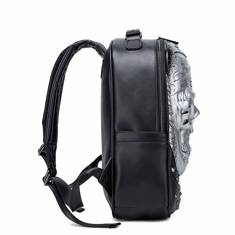 3D Backpack ,Studded Halloween 3D Skull With Rose Rucksacks Travel Bags