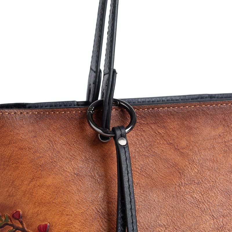 Rossie Viren Women's Vintage Leather Large Tote Shopper Bag