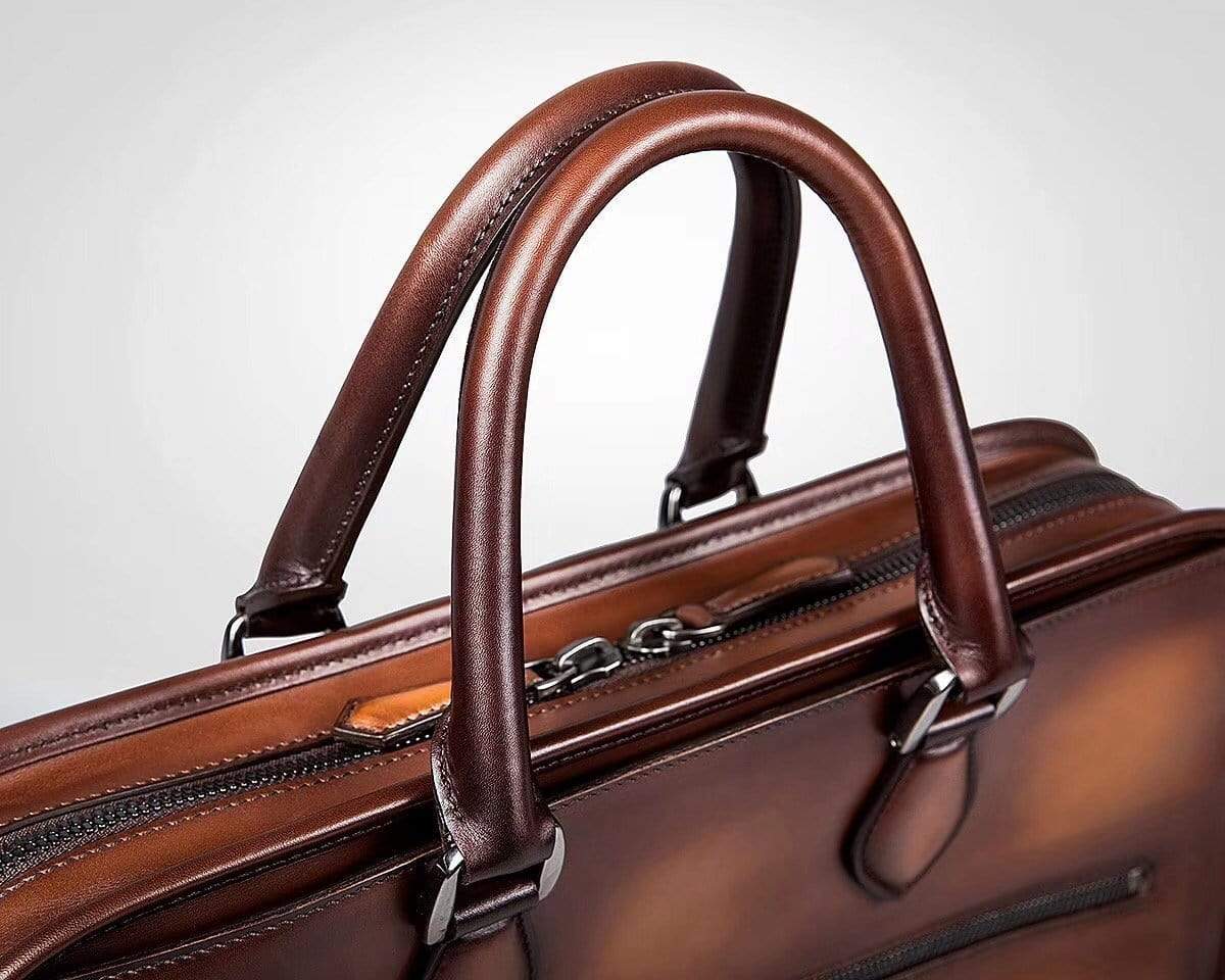 Vintage Smooth Cowhide Leather Briefcases, Messenger Bags & Bags