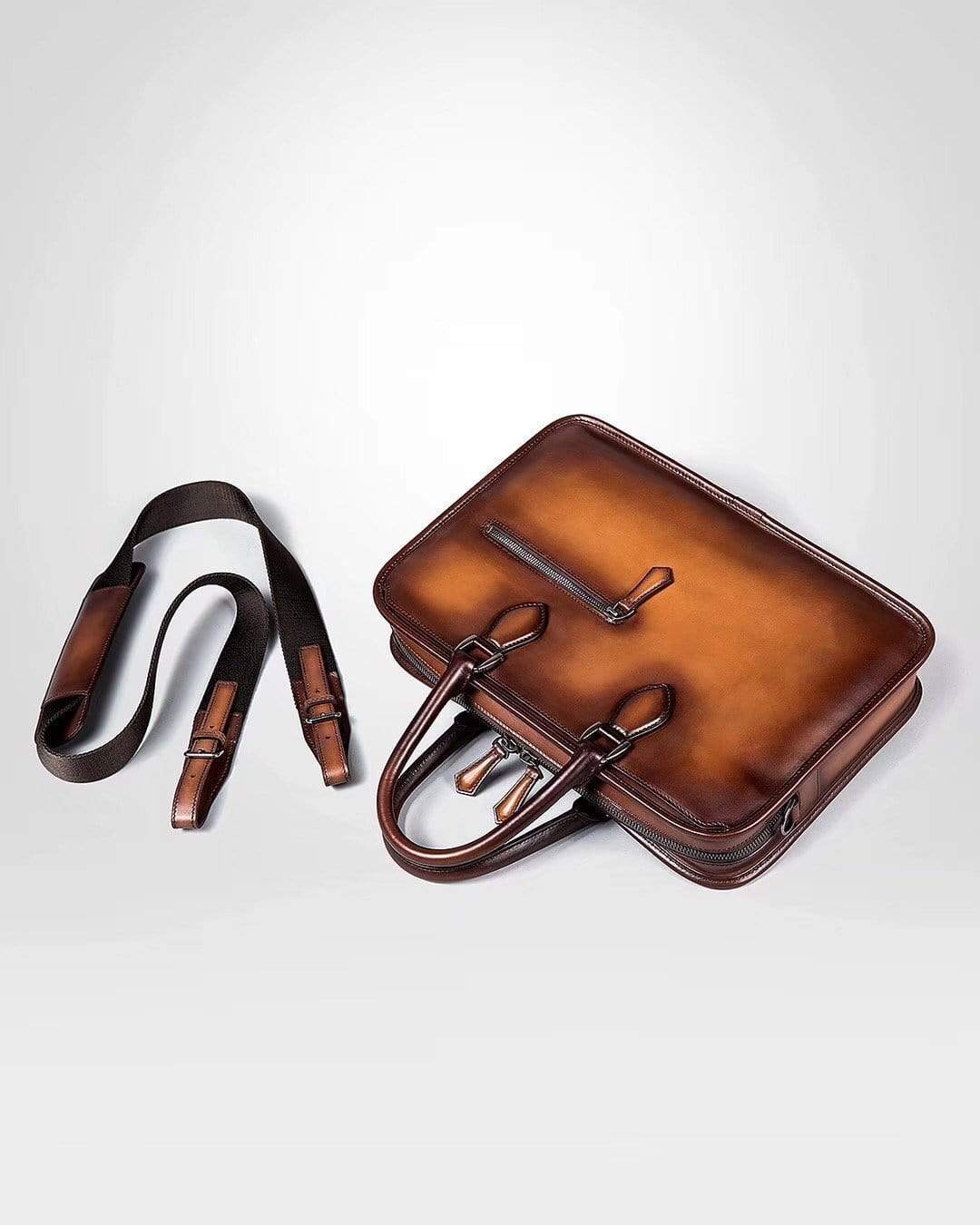 Vintage Smooth Cowhide Leather Briefcases, Messenger Bags & Bags