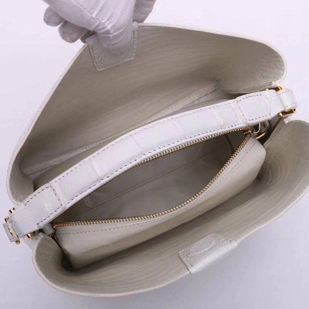 Crocodile Leather Medium Hobo Tote Purse For Women