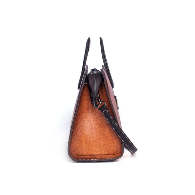 Rossie Viren Women's Women Crossbody Small Tote Bag with Leather Circular Handle | Handle Bag | Crossbody Bag