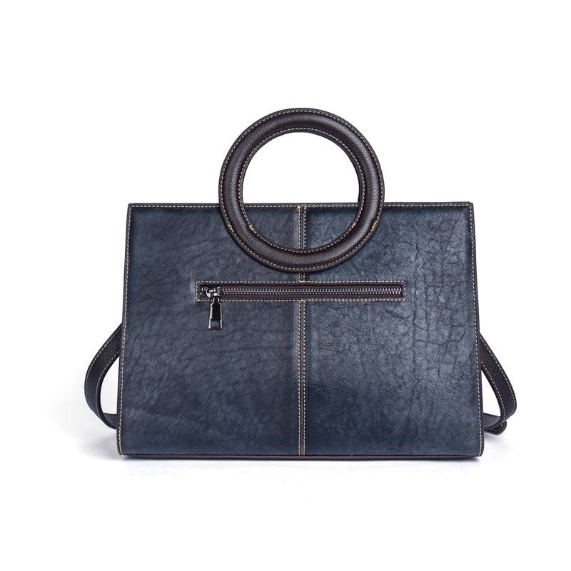 Rossie Viren Women's Women Crossbody Small Tote Bag with Leather Circular Handle | Handle Bag | Crossbody Bag