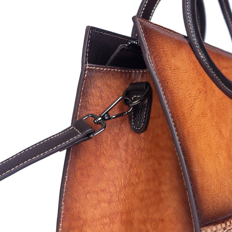 Rossie Viren Women's Women Crossbody Small Tote Bag with Leather Circular Handle | Handle Bag | Crossbody Bag