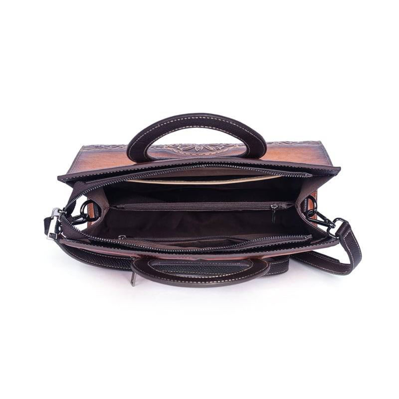 Rossie Viren Women's Women Crossbody Small Tote Bag with Leather Circular Handle | Handle Bag | Crossbody Bag