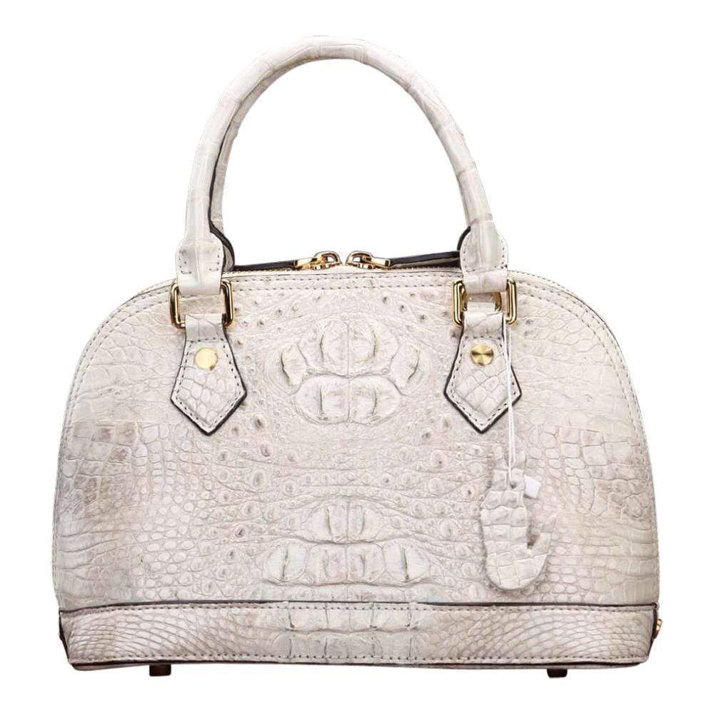 Women Genuine Crocodile Double Handle Tote Bag Small Size