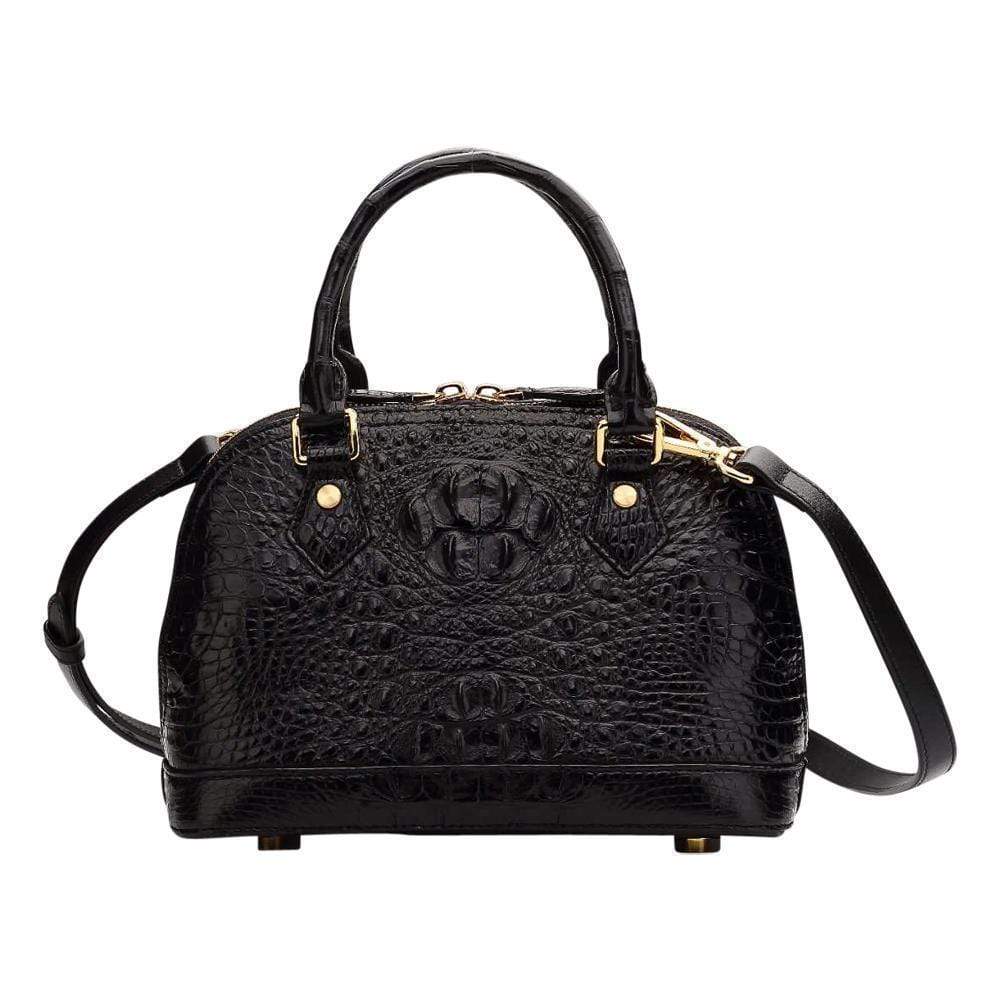 Women Genuine Crocodile Double Handle Tote Bag Small Size