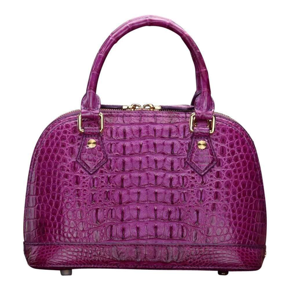 Women Genuine Crocodile Double Handle Tote Bag Small Size