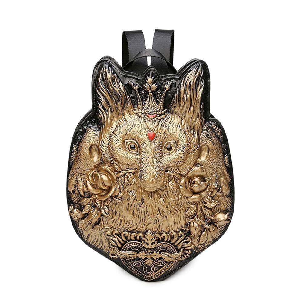 3D Backpack Fashion 3D Ladie's Fox Modeling Casual Backpack Bags