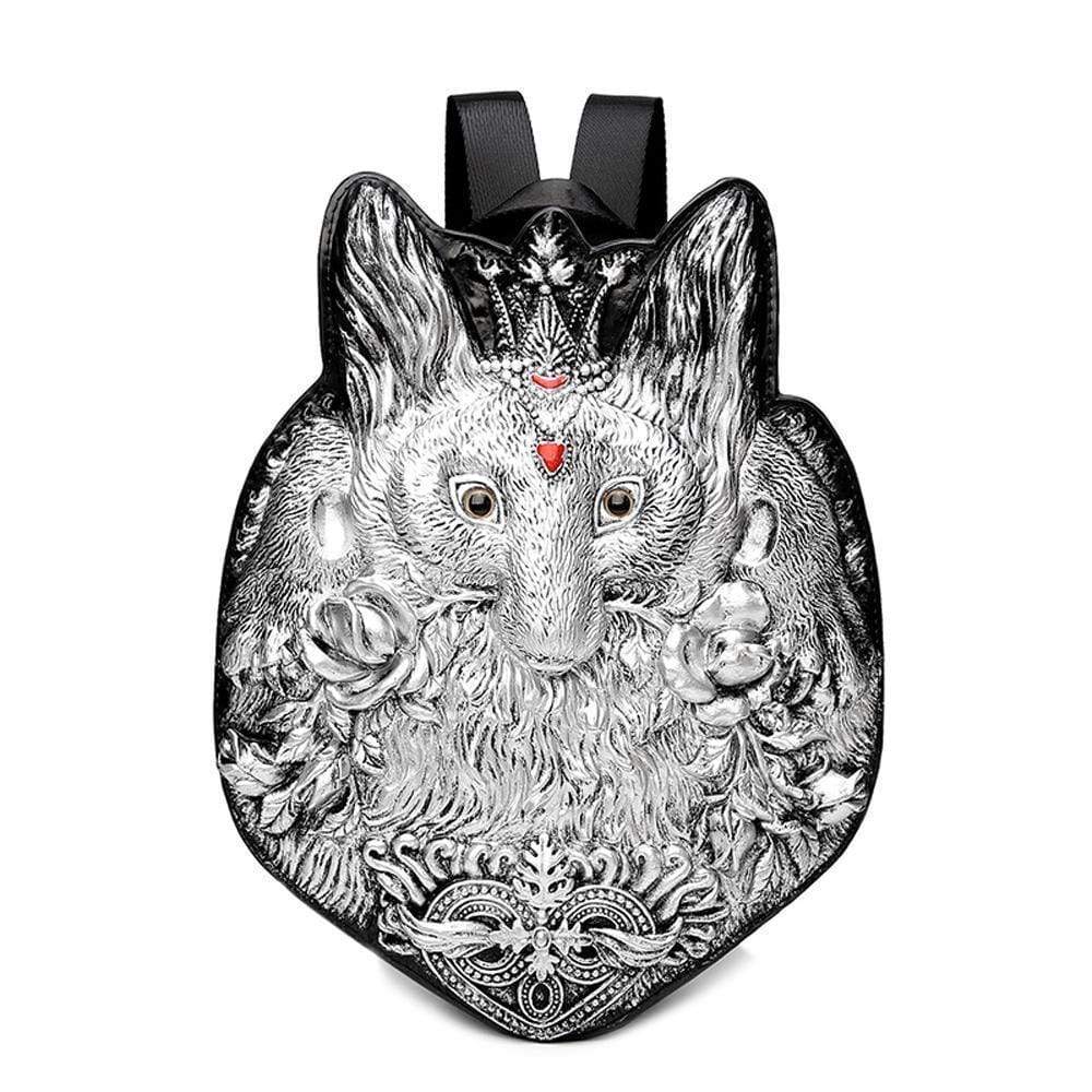 3D Backpack Fashion 3D Ladie's Fox Modeling Casual Backpack Bags