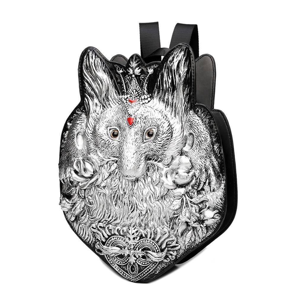 3D Backpack Fashion 3D Ladie's Fox Modeling Casual Backpack Bags