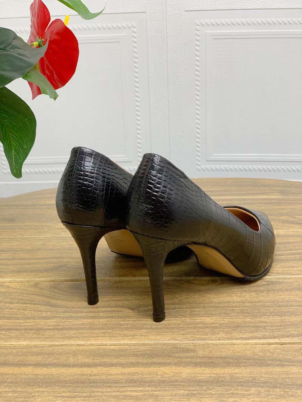 Crocodile Shoes Women's Crocodile Leather  Low Heel Dress Shoes