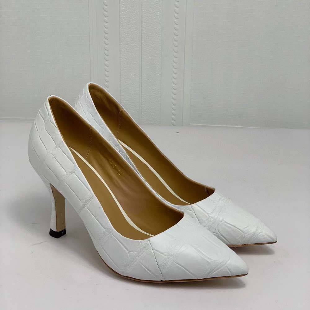 Crocodile Shoes Women's Crocodile Leather  Low Heel Dress Shoes