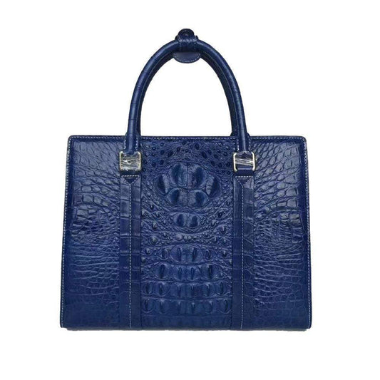 Unisex Genuine Crocodile Leather Top Handle Shoulder Bag