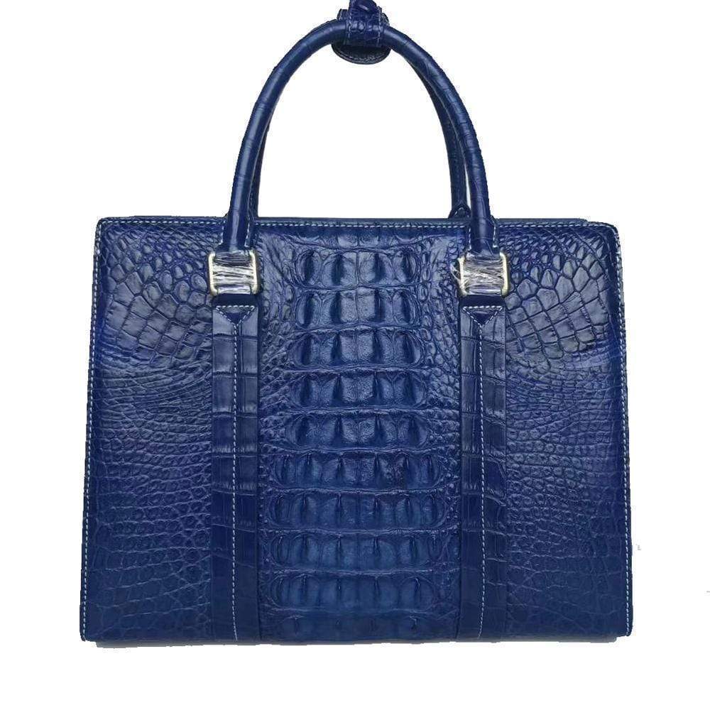 Unisex Genuine Crocodile Leather Top Handle Shoulder Bag