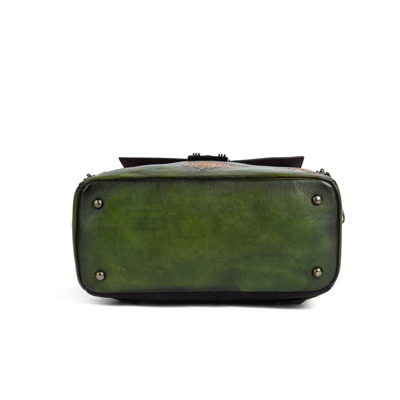 Rossie Viren Women's Women’s Vintage Leather Backpack Handle Shoulder Bag
