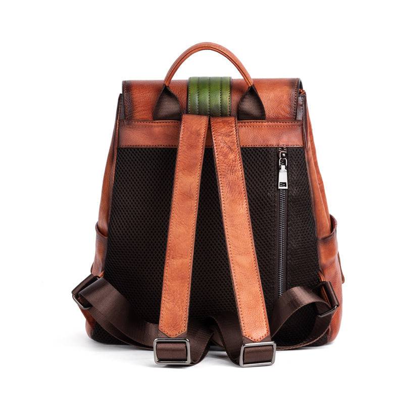 Rossie Viren Women's Women’s Vintage Leather Backpack Handle Shoulder Bag