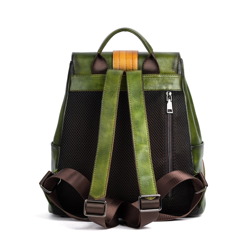 Rossie Viren Women's Women’s Vintage Leather Backpack Handle Shoulder Bag