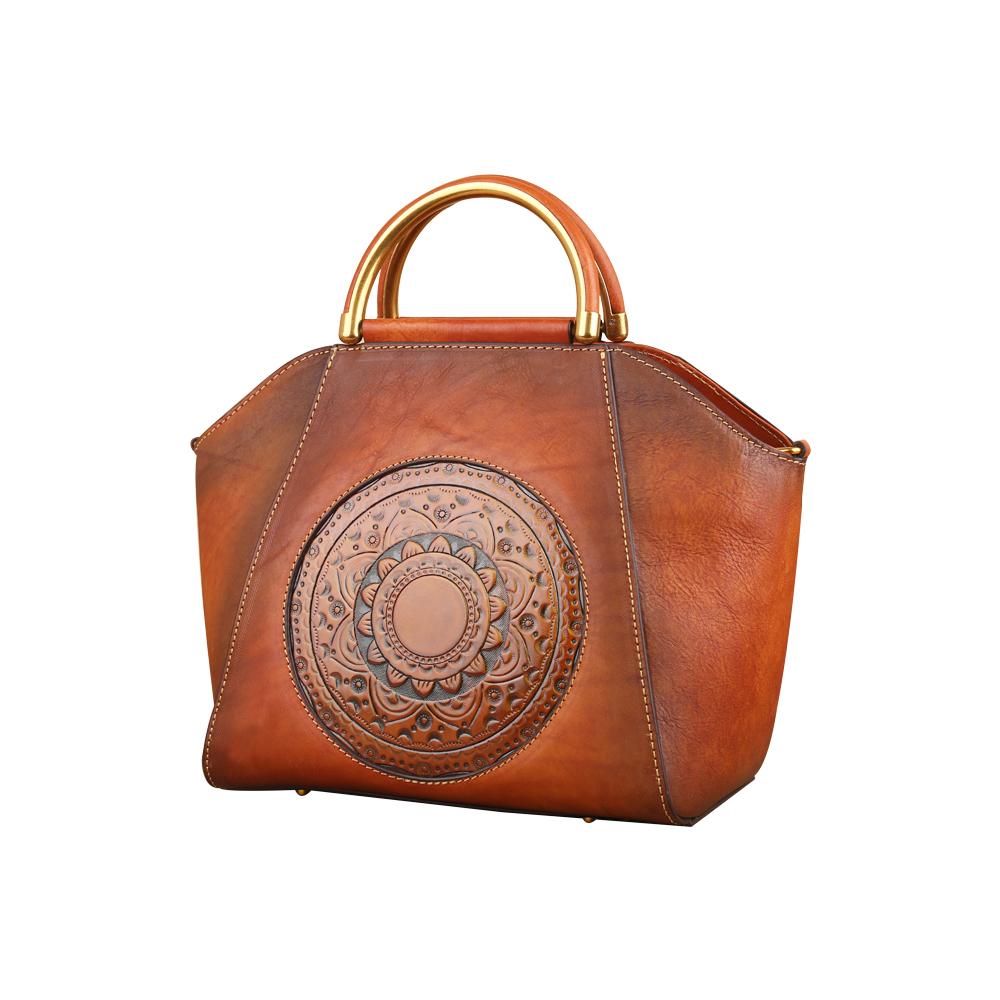 Rossie Viren Women's Women Vintage Leather Handbag Shoulder Purse Satchel Tote Crossbody Bag