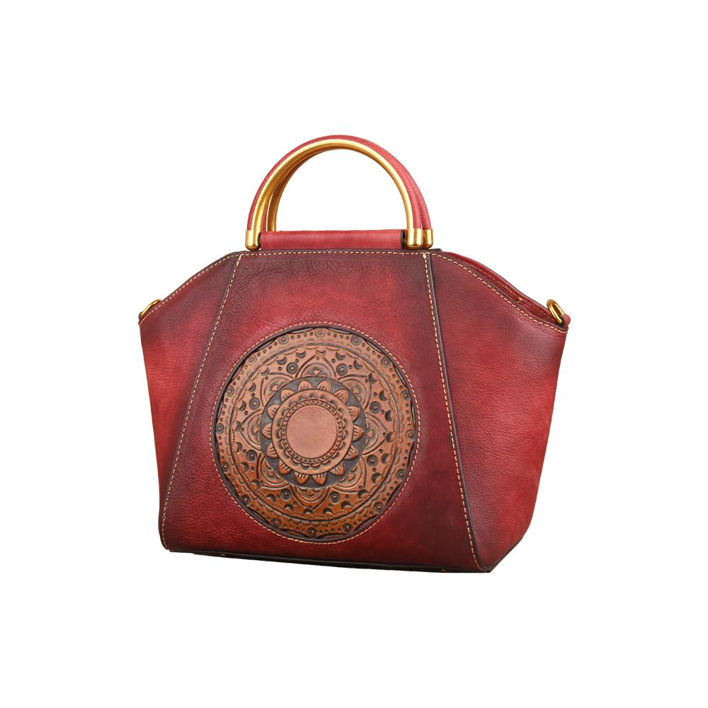 Rossie Viren Women's Women Vintage Leather Handbag Shoulder Purse Satchel Tote Crossbody Bag