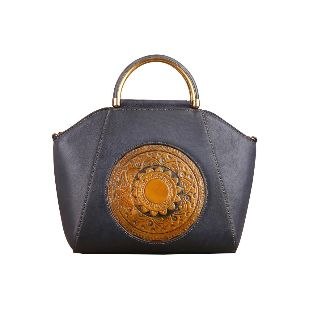 Rossie Viren Women's Women Vintage Leather Handbag Shoulder Purse Satchel Tote Crossbody Bag